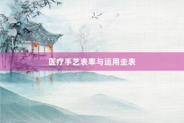 医疗手艺表率与运用圭表